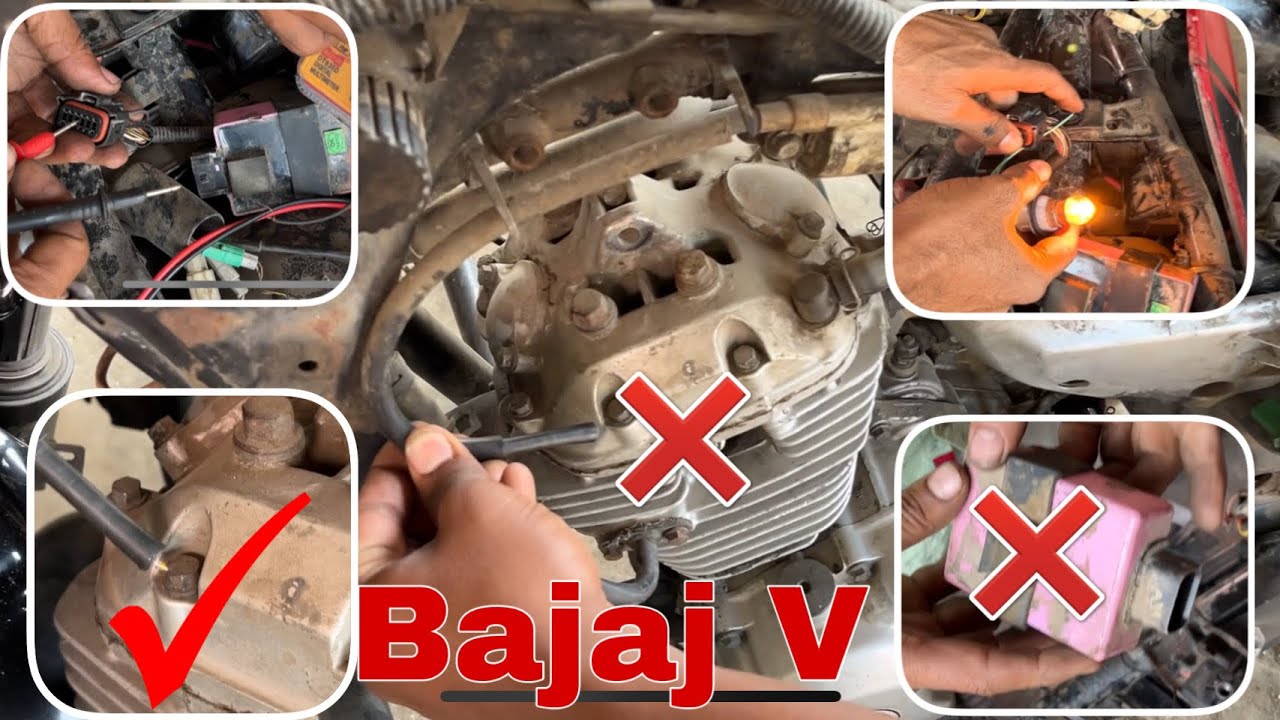 Bajaj v Bike start nahi le raha he current missing/ignition line ki puri jankari