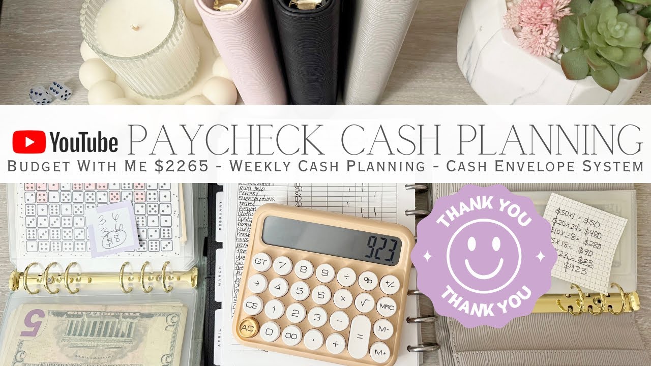 YouTube Paycheck Budget With Me $2265 | Cash Planning for the Week | Cash Envelope System