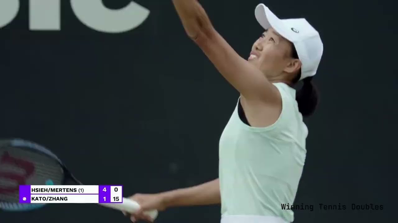 Efficient in Converting Break Points - Hsieh Su-Wei & Elise Mertens v Miyu Kato & Shuai Zhang