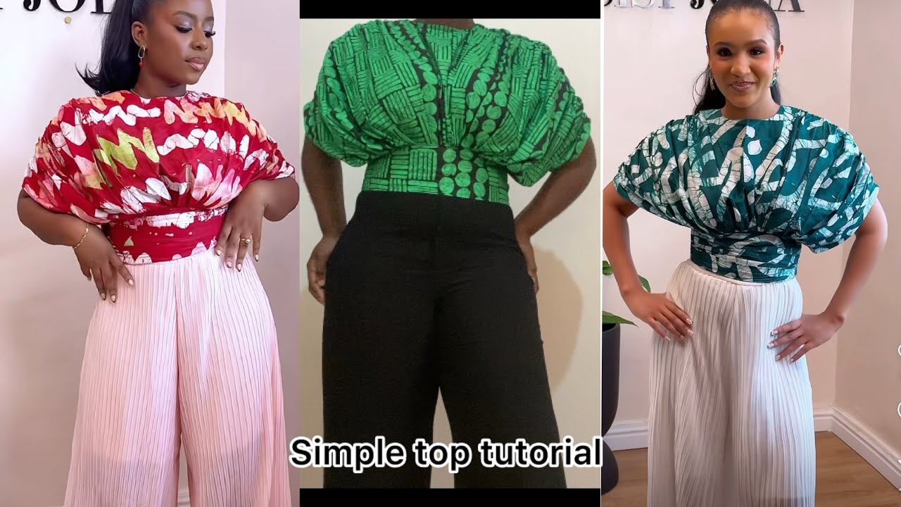 How to make the trendy pleated/gathered puff crop top