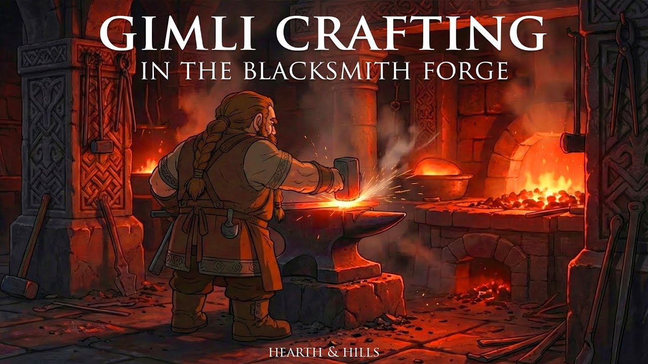 Medieval Music For Focus & Calm | Gimli Crafting in the Blacksmith Forge