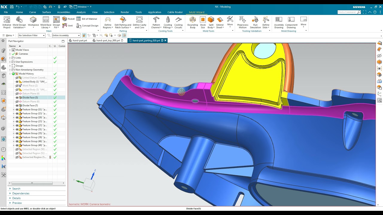 Siemens NX Mold Wizard: Design Parting Surface and Slide for Product - Part6