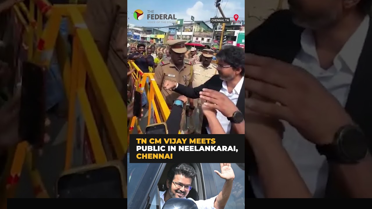 TN CM Vijay meets public in Chennai, interacts with supporters | #shorts