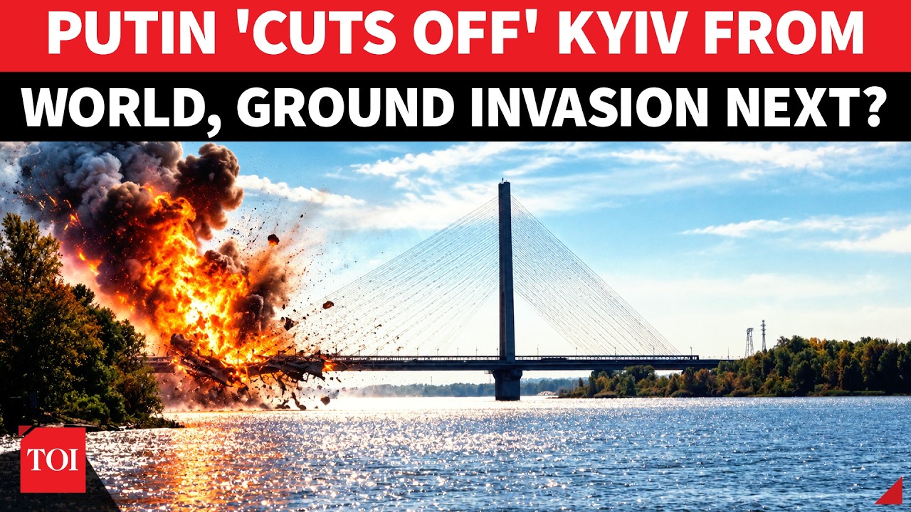 PUTIN GROUND INVASION? Russia 'CUTS KYIV INTO TWO' As Moscow BOMBS Vital Bridge In Ukraine Capital