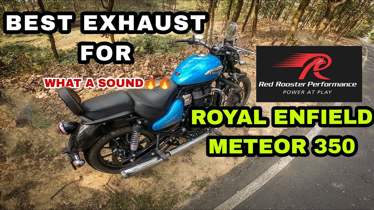 Best Exhaust for Royal Enfield Meteor 350 | Red Rooster Performance | Crazy Sound 🔥🔥🔥🔥