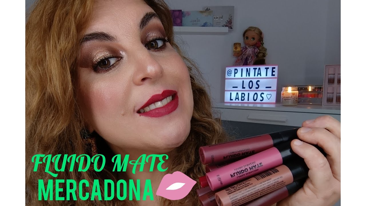 Labiales Fluido Mate de Mercadona💋Me los pruebo todos😍Mis labiales Favoritos
