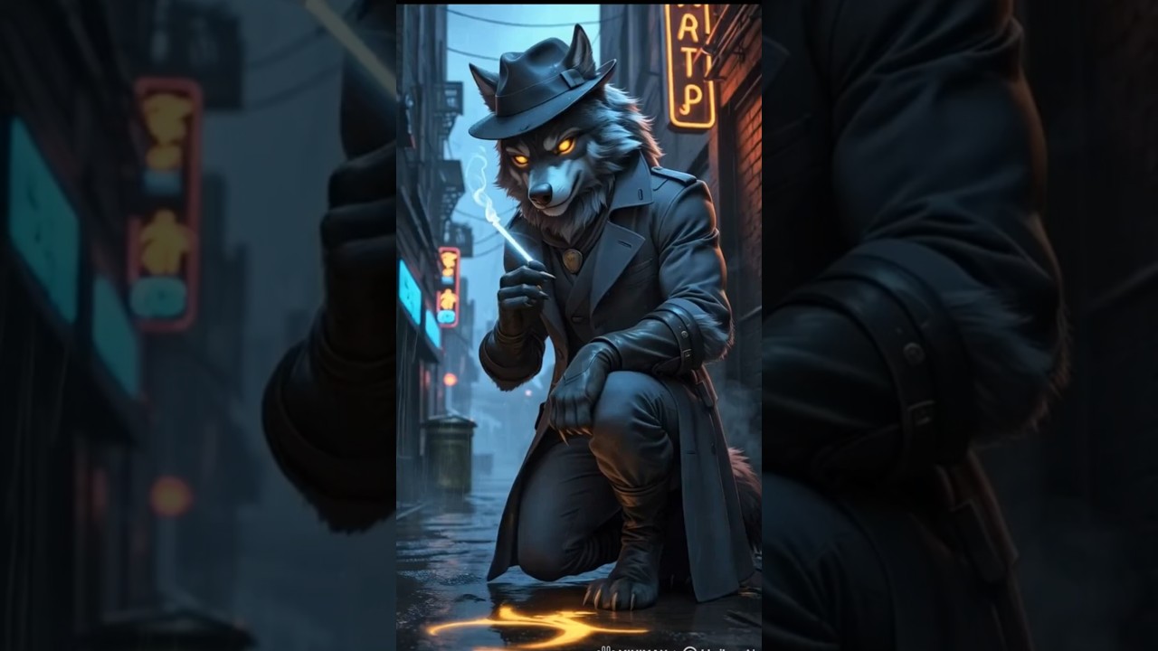 This Fluffy Wolf Detective Plays Dirty&hellip; And Wins 🌃🐺 (Noir Animated Short) #shorts
