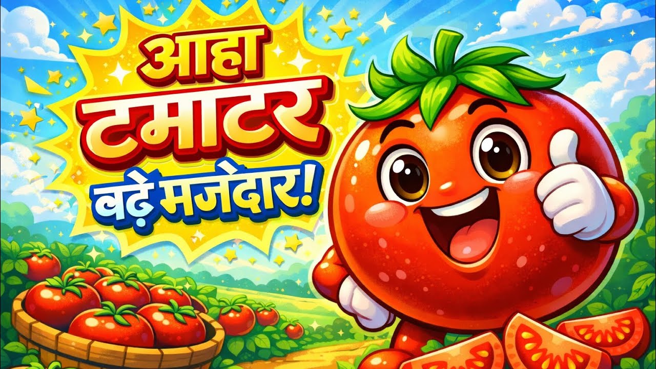 आहा टमाटर | Aaha Tamatar Bade Mazedar | Hindi Nursery Rhymes And Kids Song 