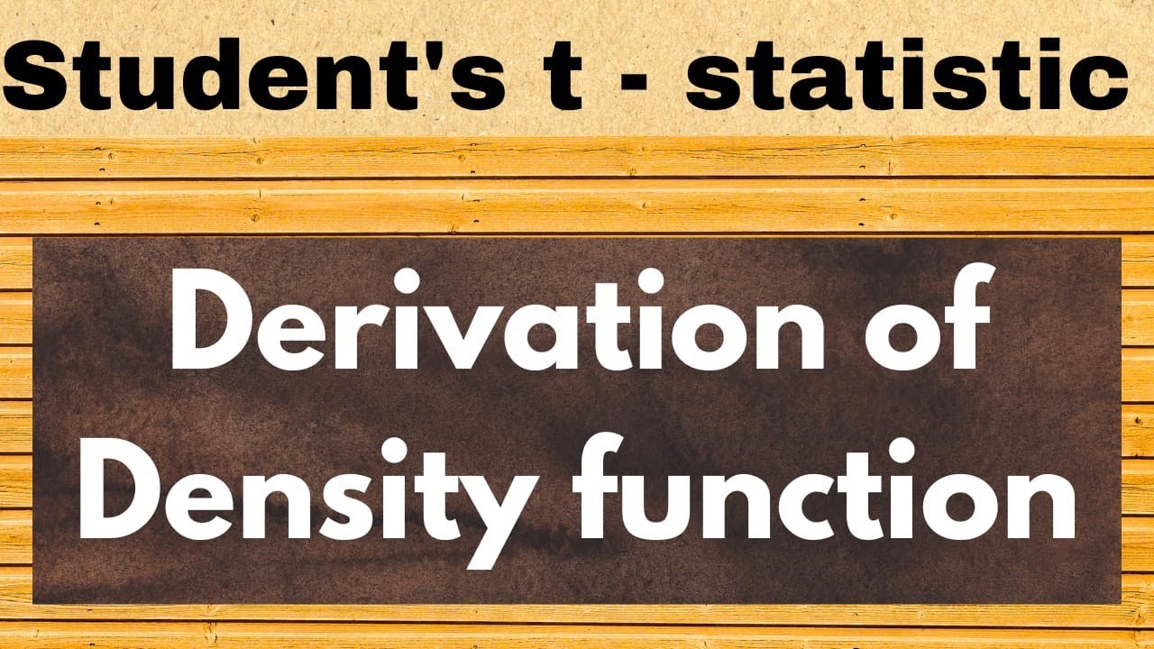 Derivation  of Student t distribution| student t distribution/statistical inference | statistics