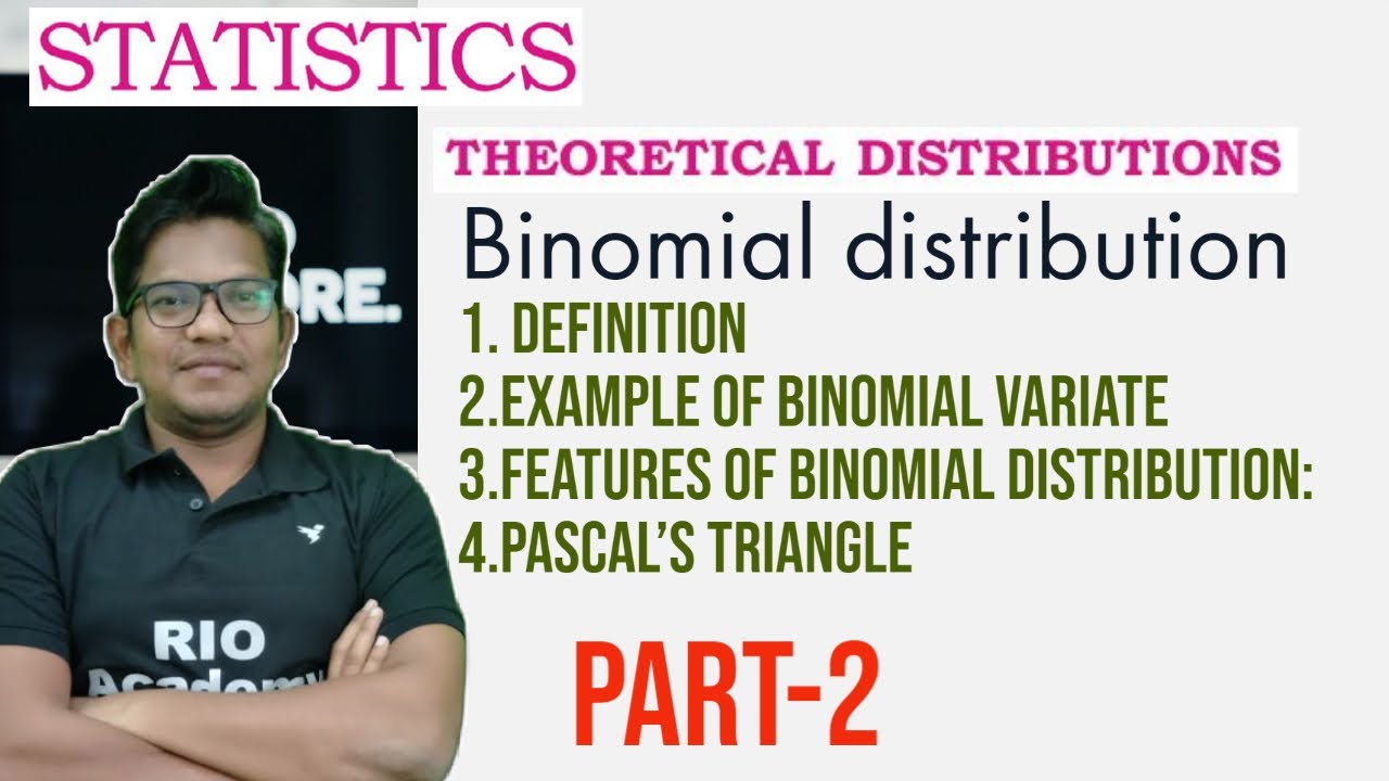 2nd PUC Statistics | Binomial distribution | Theoretical Distribution | Part -2