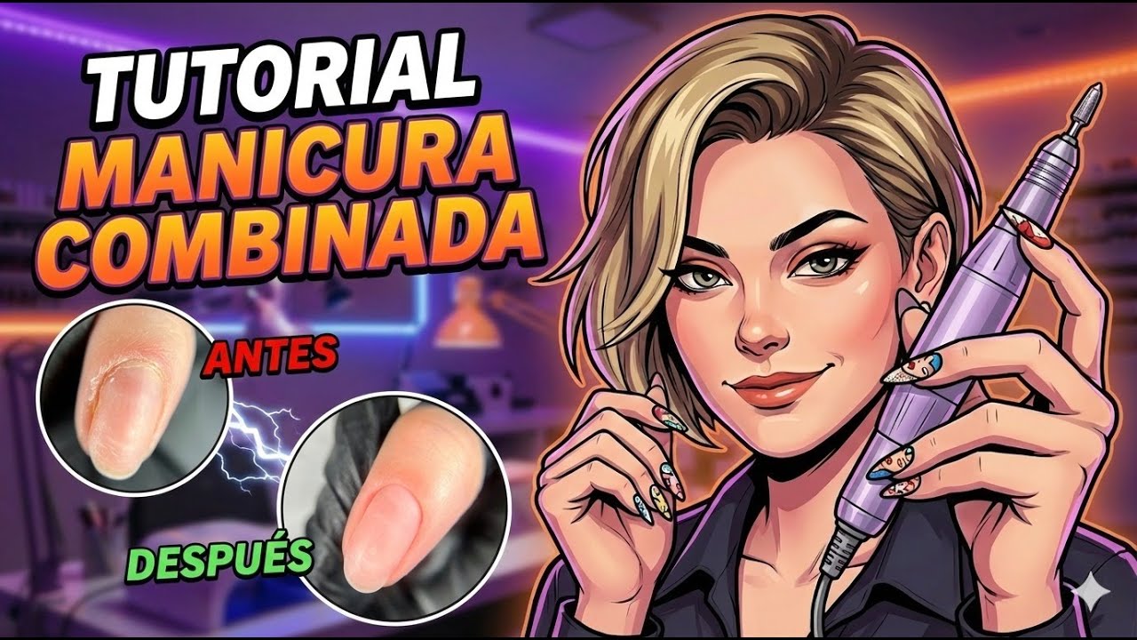 MANICURA COMBINADA - Tutorial paso a paso 💅🏻❤️‍🔥