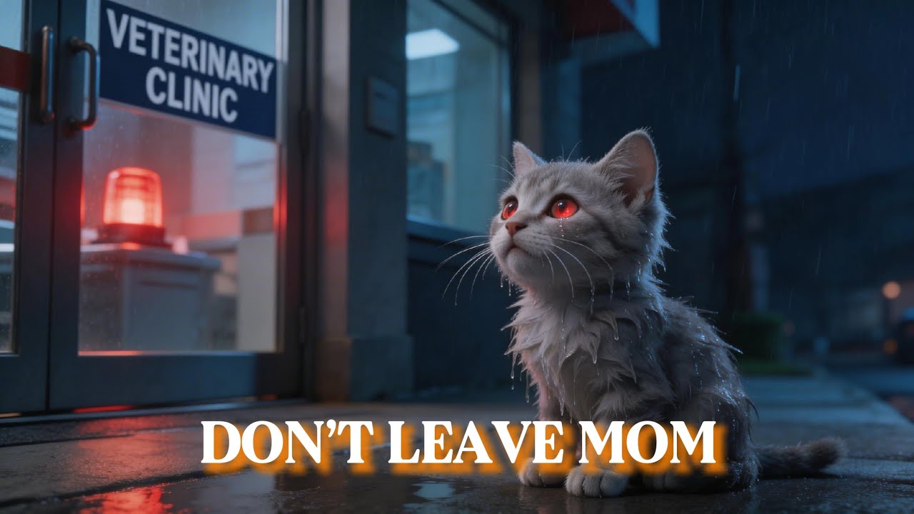 She Waited 3 Days Outside the Clinic While Her Mother Was Dying #kitten #fyp 