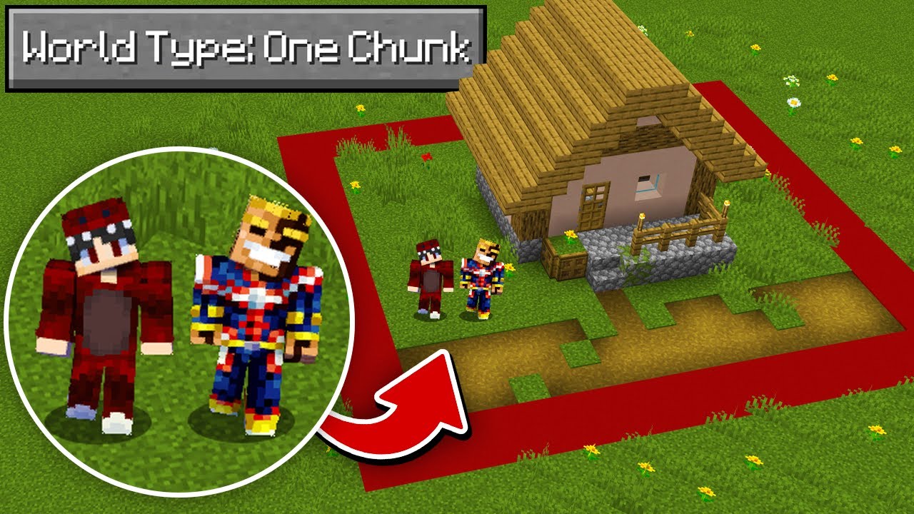 ماين كرافت لكن على شنك واحد فقط😱!! | One Chunk 🔥