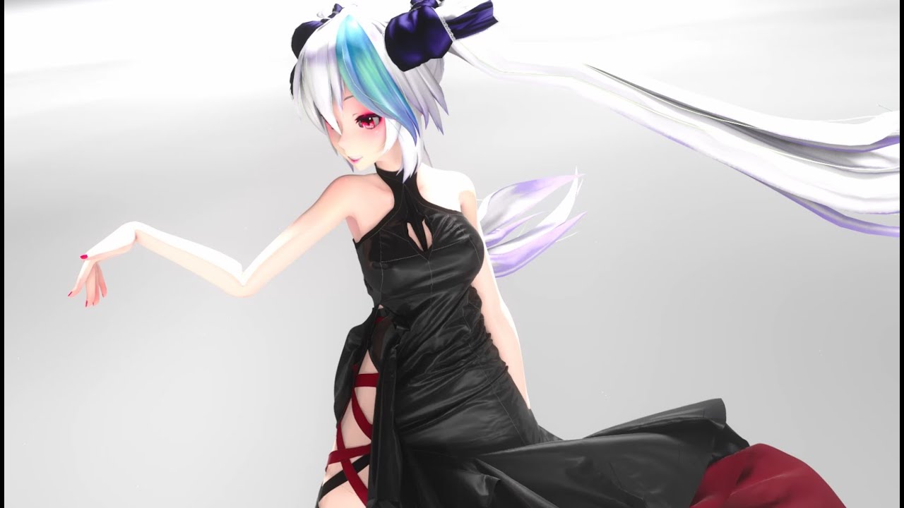 【MMDクロスシミュ】花瓶に触れた by Tda式改変黒ミク