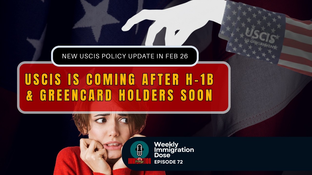 ПРЕДУПРЕЖДЕНИЕ ОТ USCIS: Безопасен ли ваш статус обладателя грин-карты и визы H-1B? (Приостановка...