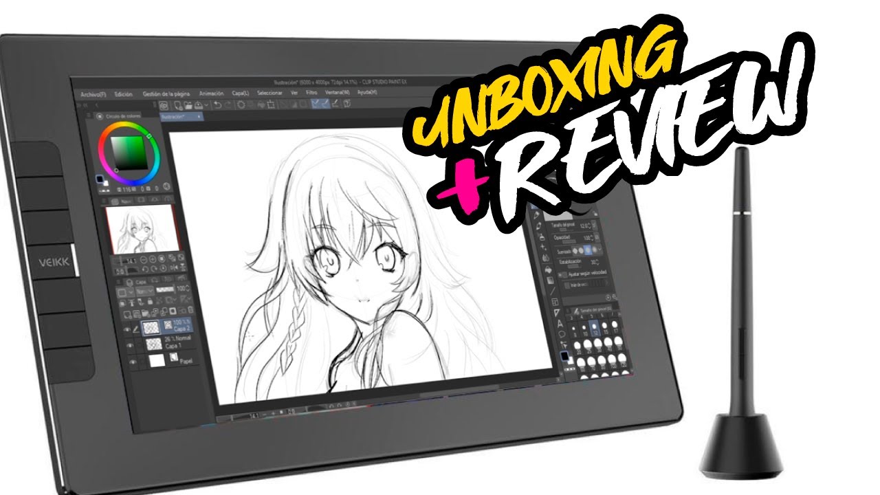 VEIKK VK1200‼️ 【UNBOXING y REVIEW 𝟮𝟬𝟮𝟭】Tableta GRAFICA con PANTALLA 🅼🆄🆈 🅱🅰🆁🅰🆃🅰‼️