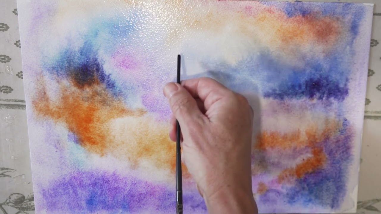 Improvisation à l'aquarelle (mouillé sur mouillé)