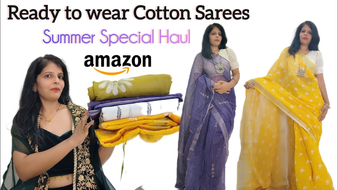 Perfect Summer Sarees | Ready to Wear Cotton Sarees 🌿Lightweight & Breezy Cotton Saree for Summer
