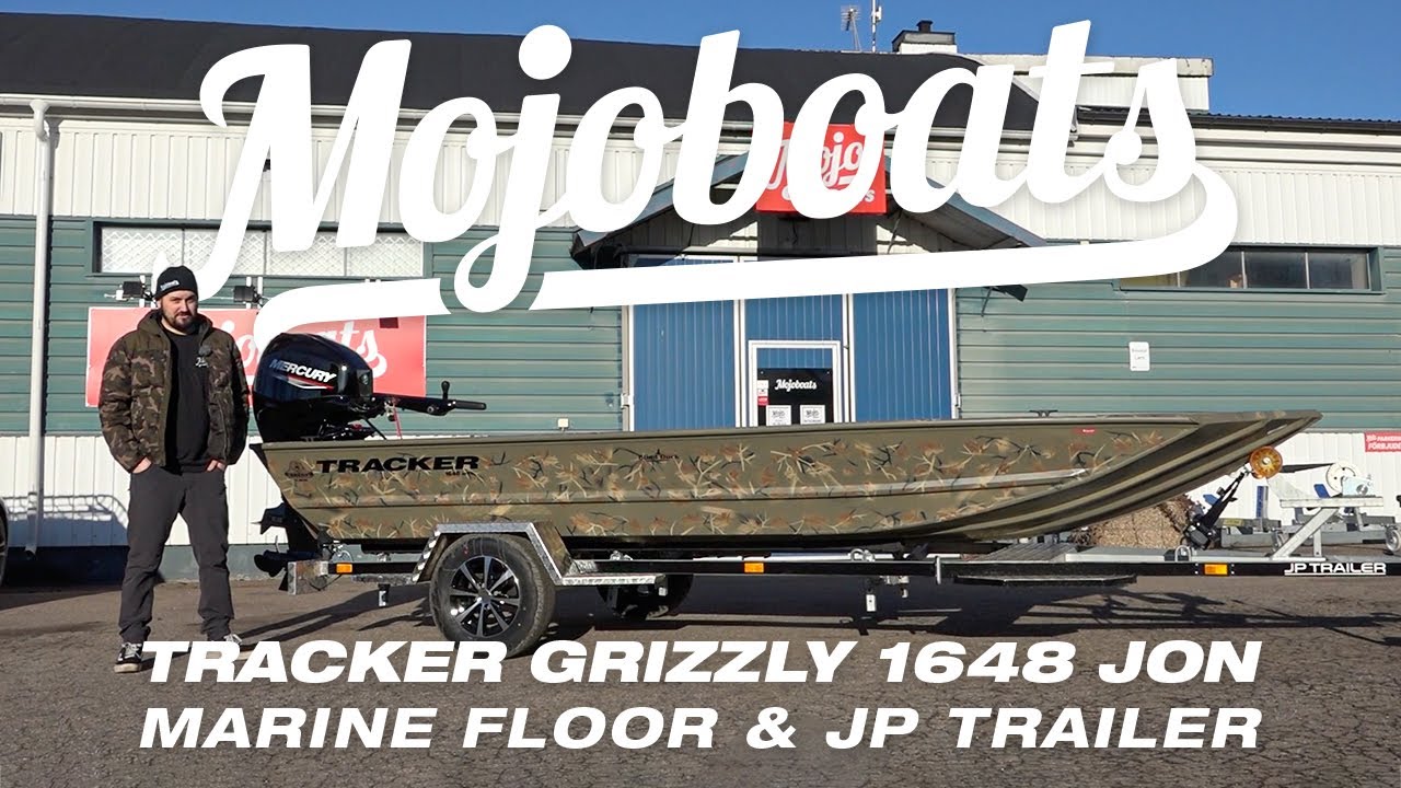 Mojoboats - Tracker Grizzly 1648 Jon 2022 - Marine Floor och JP Trailer