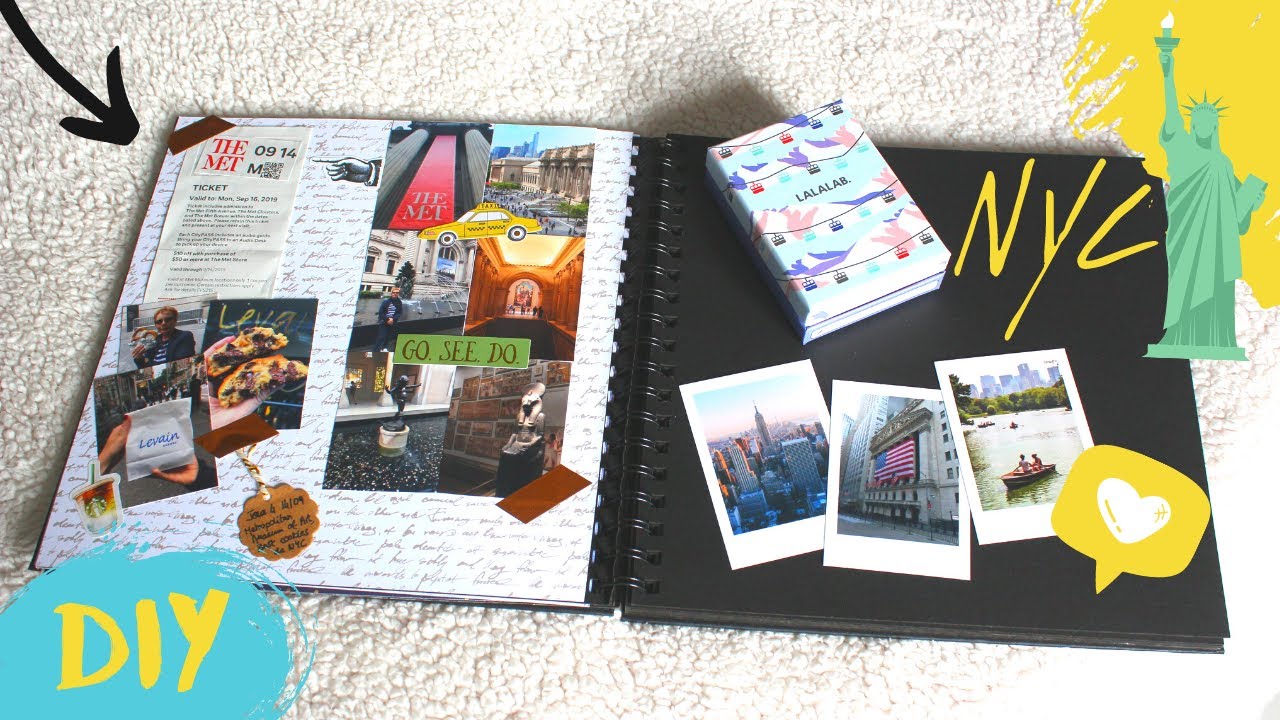 DIY ALBUM PHOTOS SOUVENIRS SCRAPBOOKING NEW YORK USA