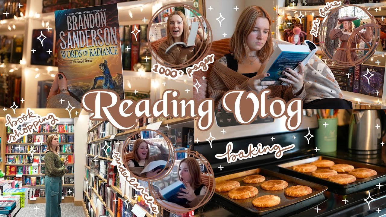 READING VLOG | words of radiance is blowing my mind, book shopping and baking 🌿✨