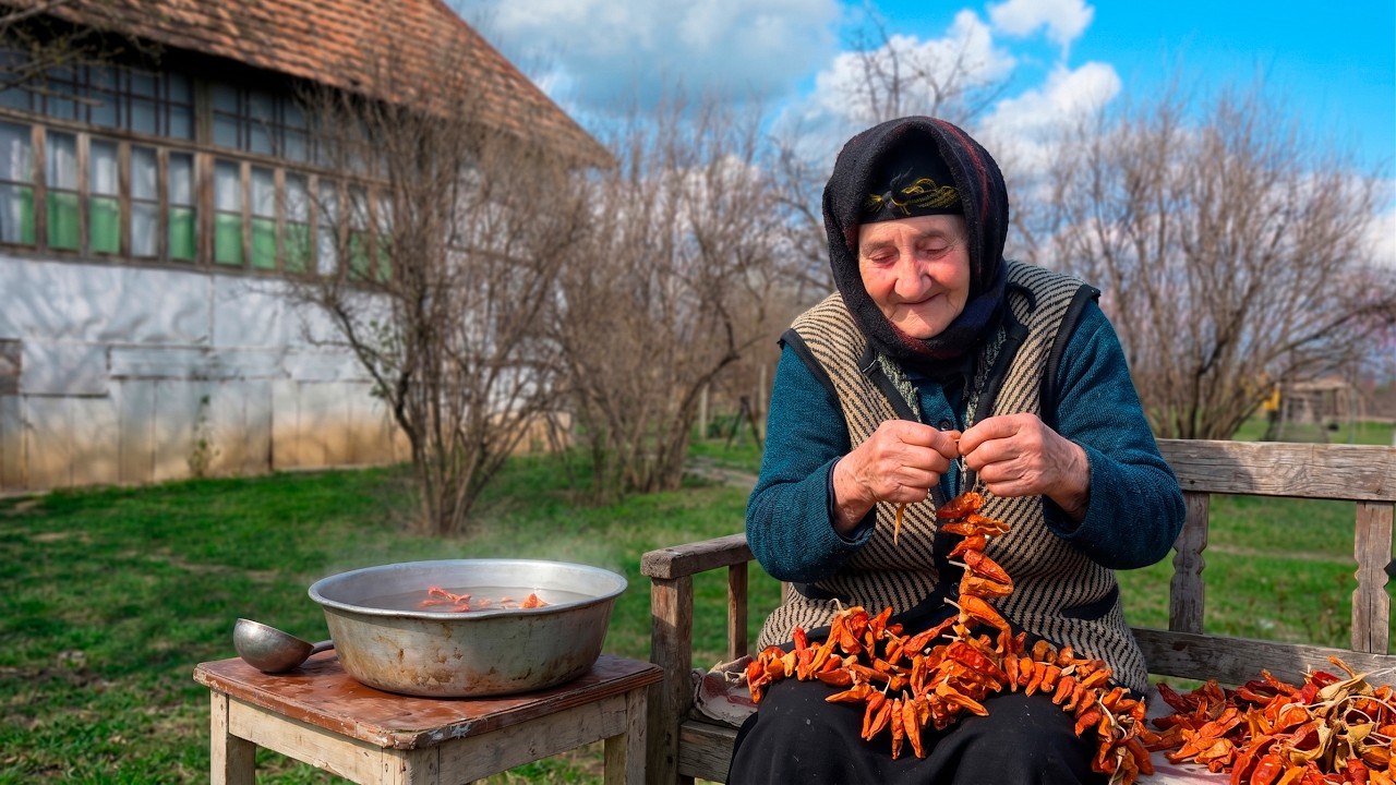 From Garden to Fire: Harvesting and Cooking a Fresh Village Lunch with Grandma