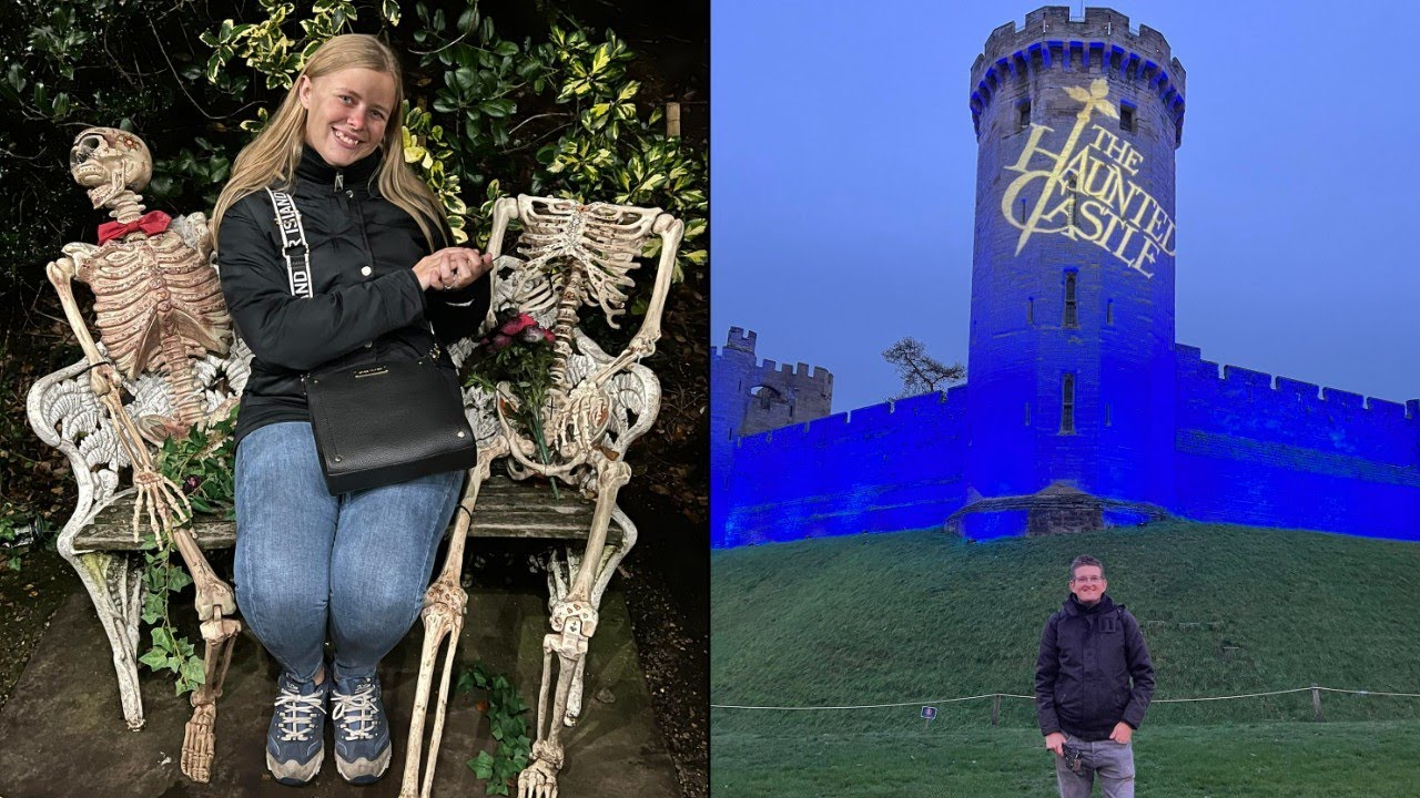 Видеоблог «Уорикский замок после наступления темноты», октябрь 2022 г.