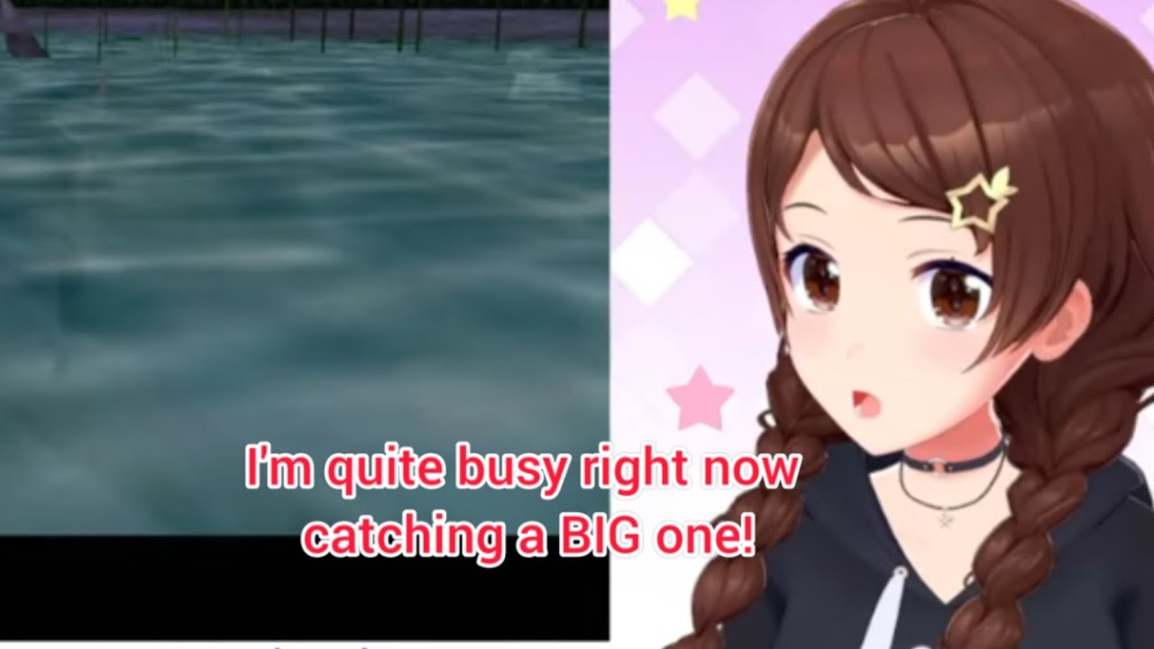 Don't disturb the Aka-chan when she's fishing