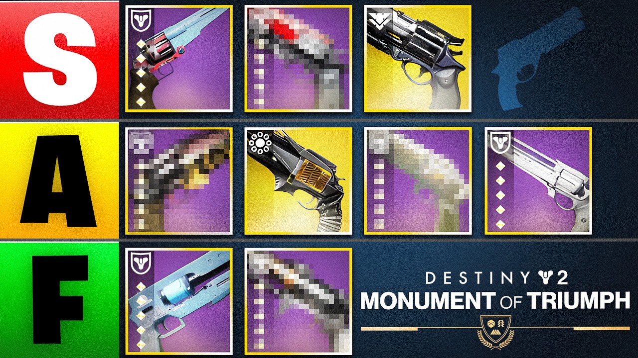 The FINAL Destiny 2 Handcannon Tier-list (GODROLL GUIDE)