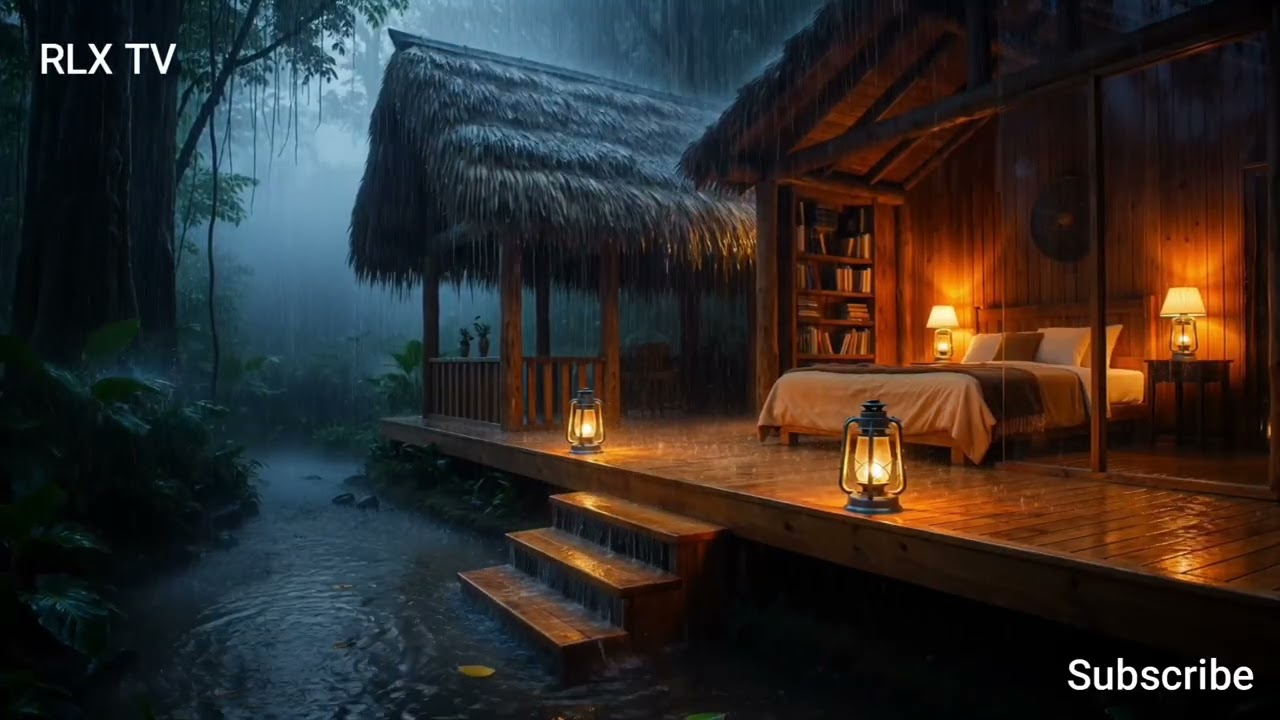 Relaxing music Flute with Piano, Rain, ambient music, peaceful Medieval sounds surround you,💤🎶
