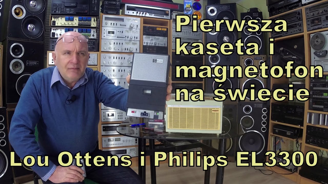 Pierwsza kaseta i magnetofon na świecie - Lou Ottens i Philips EL3300