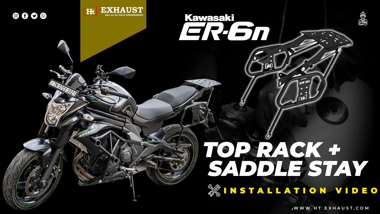 KAWASAKI ER6N TOP RACK + SADDLE STAY HTEXHAUST 