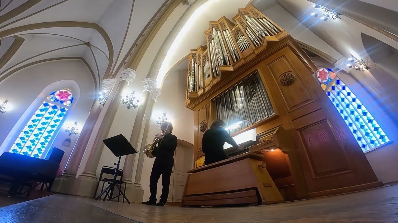 Yes - Onward, arranged and performed by Arkady Shilkloper (Horn) & Marianna Vysotskaya (Organ)