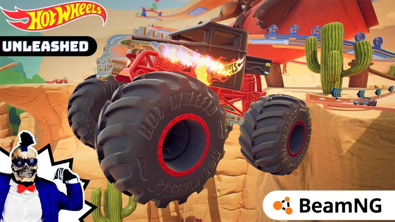 Monster Trucks INSANE Racing and Crashes #2 | Hot Wheels Unleashed | BeamNG Drive