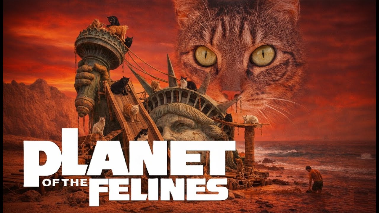 Planet of the Felines 😸🙈 1968 Planet of the Apes parody with cats 😹