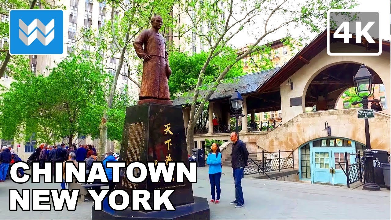 [4K] Little Italy to Chinatown in New York City USA - Walking Tour & Travel Guide