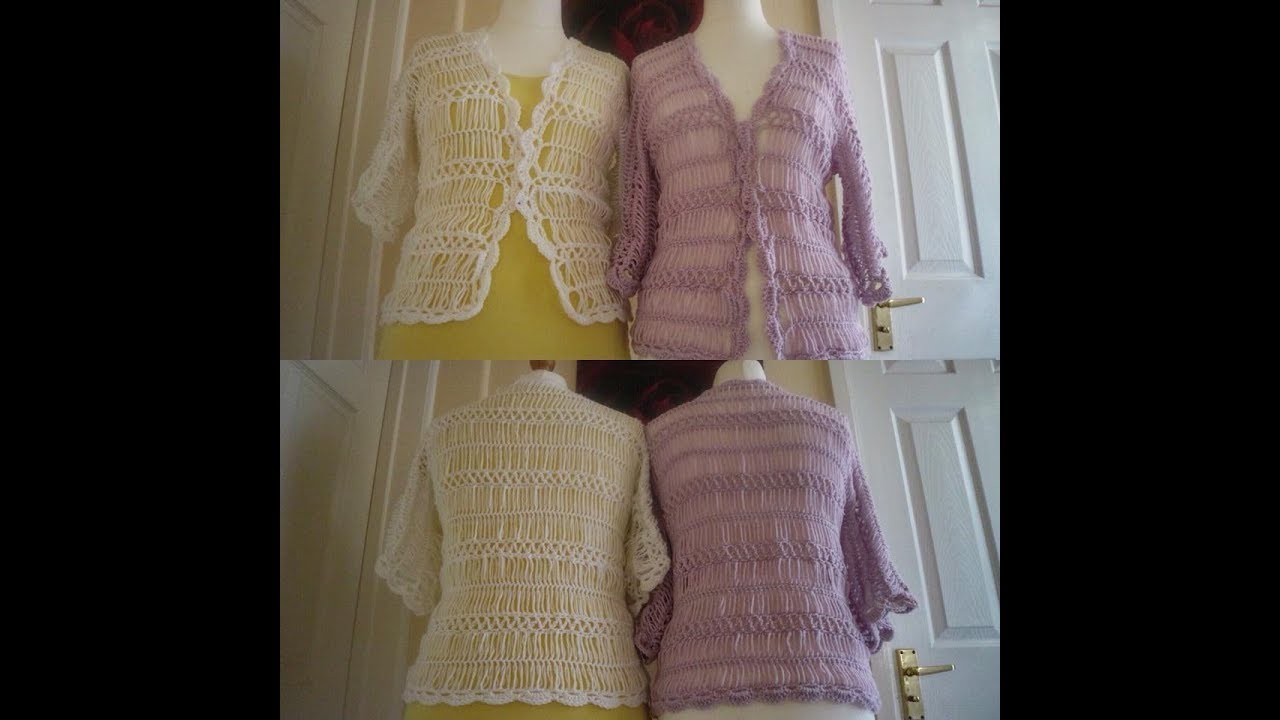 Hairpin lace cardigan tutorial