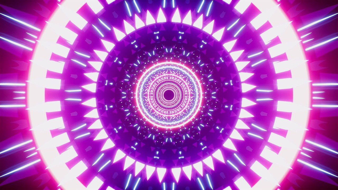 VJ Loops of Vibrant Neon Lights Pattern