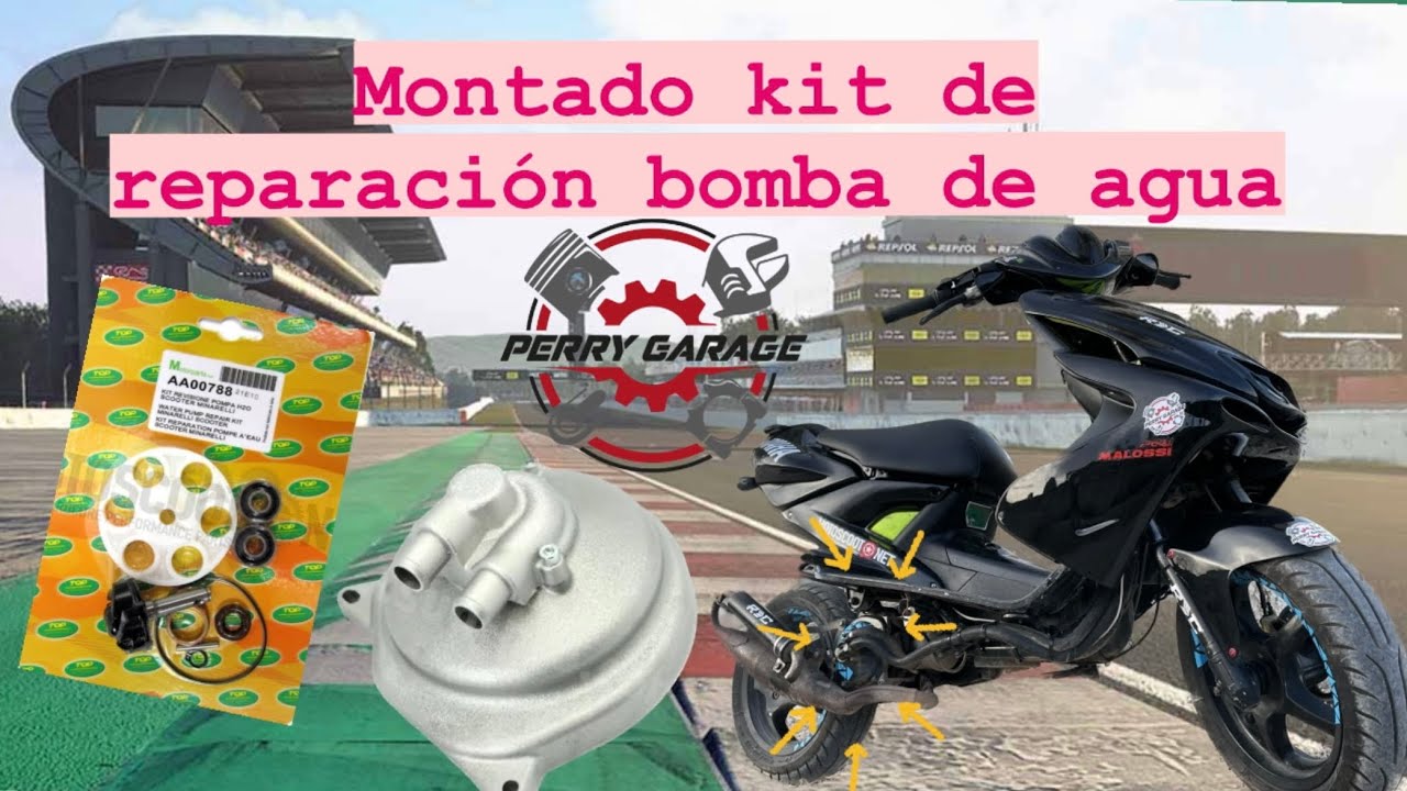 🔴MONTADO KIT DE REPARACIÓN BOMBA DE AGUA MINARELLI HORIZONTAL  (AEROX , JOG, NEOS, MALAGUTI…) 🔴