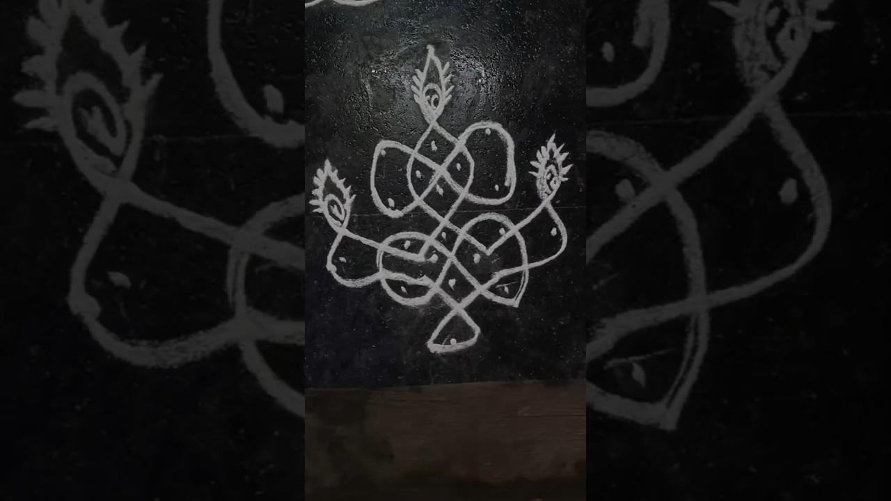 ✨️2×6×2 dots kolam design 🪷simple kambi kolam #rangoli #kolam #indianart #dhanamvolgs #shorts
