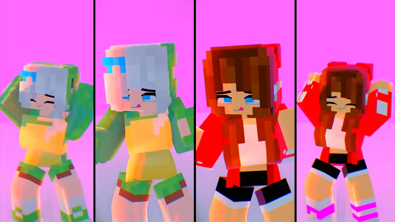The Minecrafts Dark JJ Sister and Mikey Girl LONELY DANCE - Minecrafts Mix