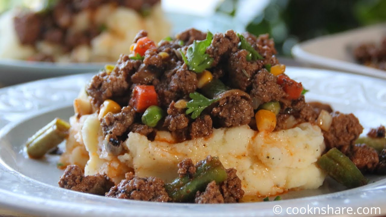BUDGET Hamburger Stew Over Mashed