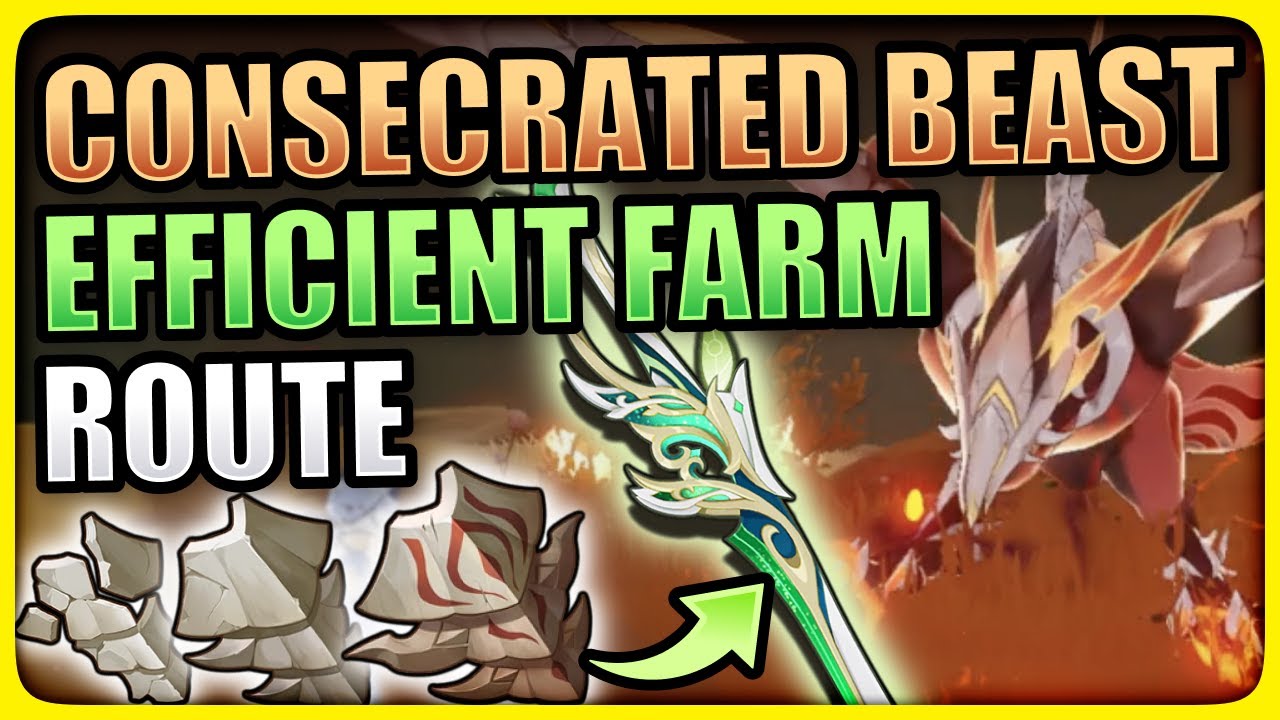 ALL Consecrated Beast Efficient Farming Route Desiccated Shell Sturdy Marked Shell Genshin Impact