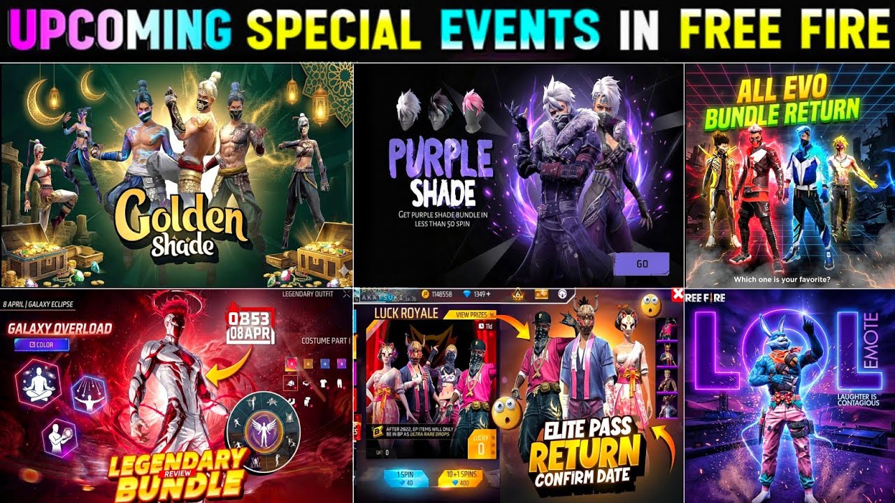 FF GOLDEN SHADE BUNDLE RETURN 🤯💥| PURPLE SHADE BUNDLE RETURN | FREE FIRE NEW EVENT | FF NEW EVENT 