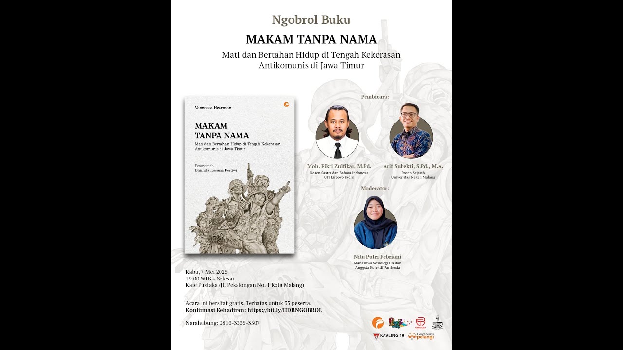 Ngobrol Buku : Mati dan Bertahan Hidup di Tengah Kekerasan 1960s di Jawa Timur - Vannessa Hearman