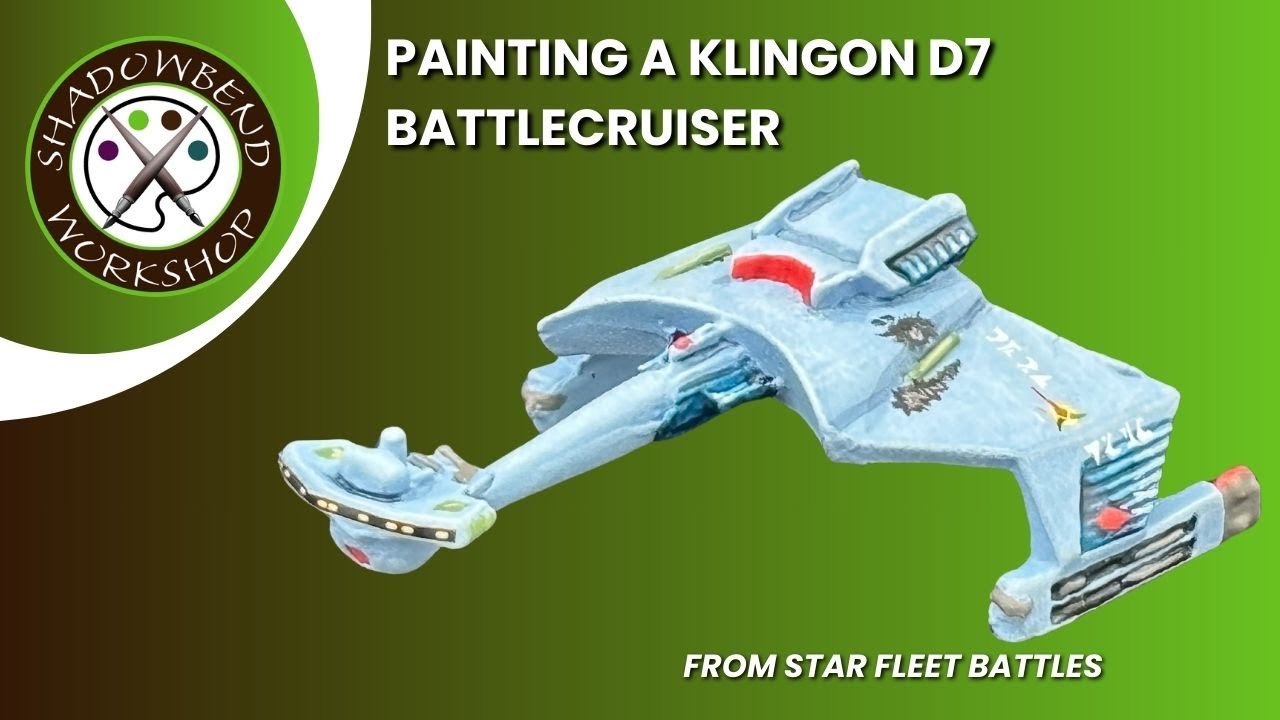 Painting Star Fleet Battles Miniatures - Part 1 (Klingon D7)