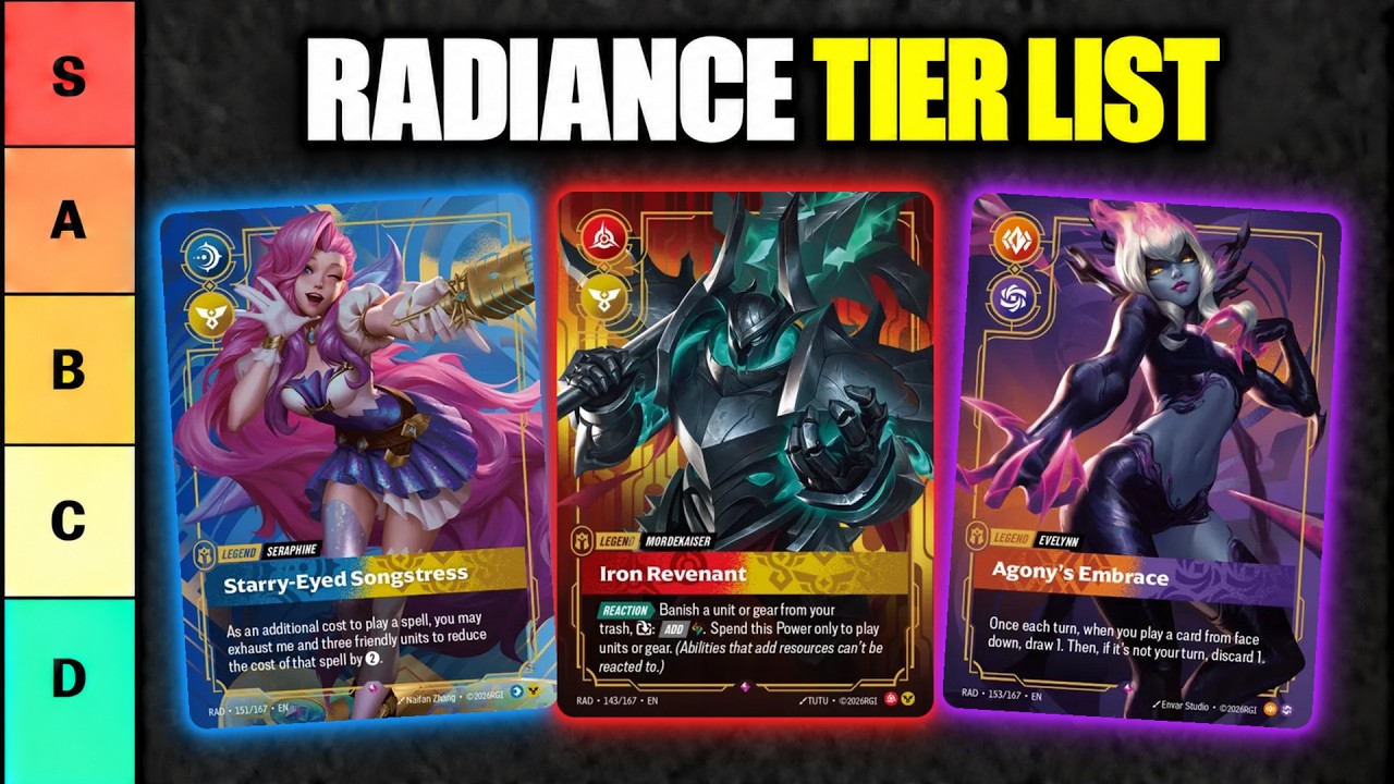 RIFTBOUND RADIANCE Tier List! Ranking Every New Legend
