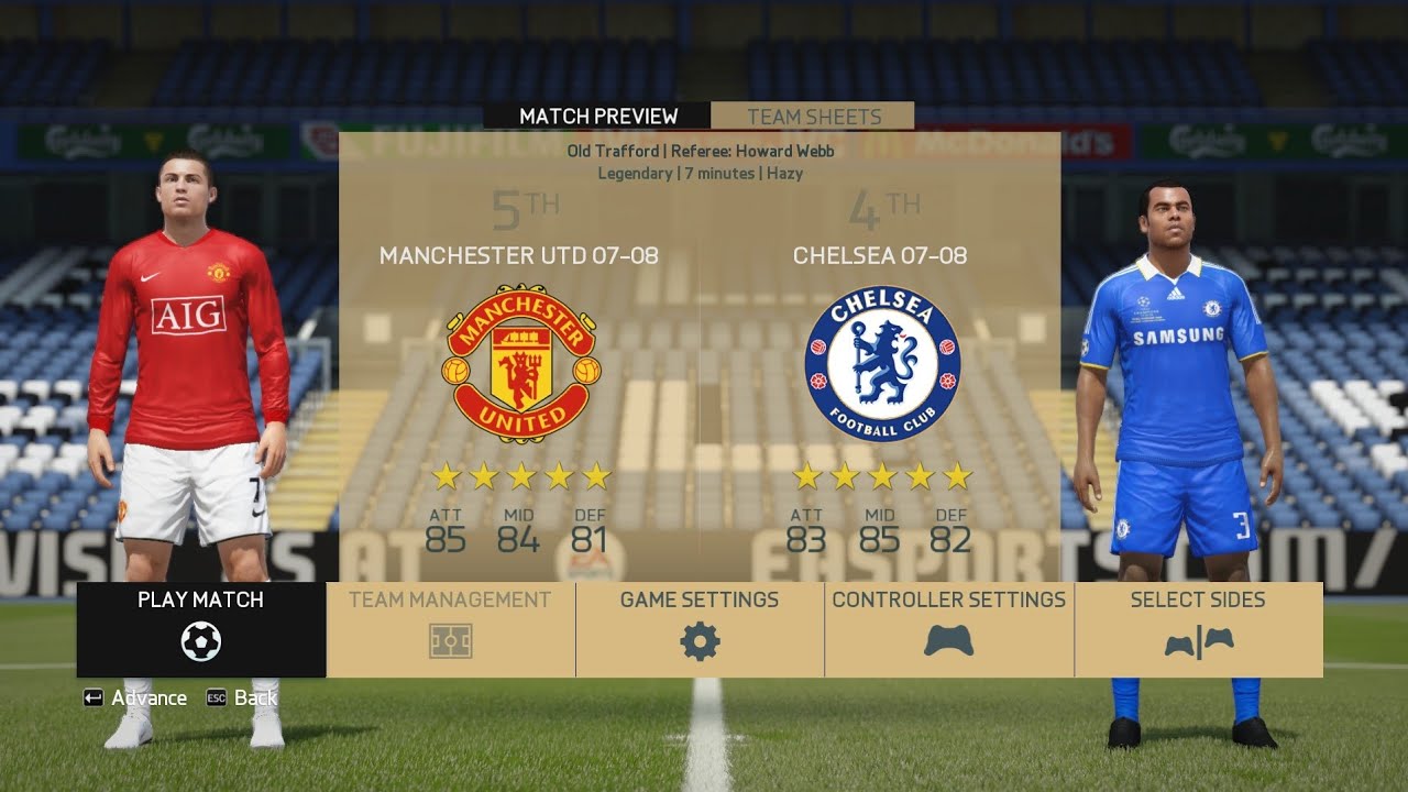 FINAL UCL 2007/08 &bull; MAN UTD vs CHELSEA &bull; FIFA 16 PC &bull; CLASSIC PATCH