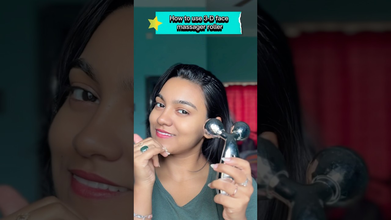 How to use 3-D face massager roller #facemassage #shorts #beauty