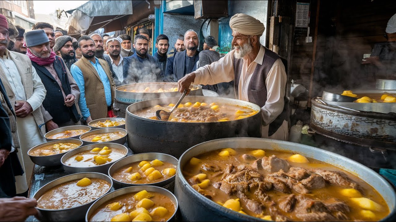 TRADITIONAL BREAKFAST IN PESHAWAR, PAKISTAN | STREET FOOD | UNSEEN MOST CROWD 600 KG ROSH RECIPE